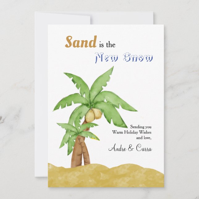 Sand is the New Snow Holiday Card (Front)