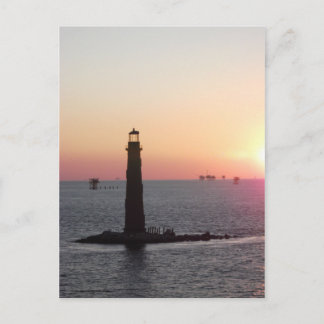 Sand Island Lighthouse at Sunset 2 Postcard