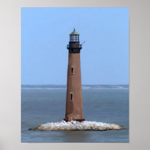 sand island lighthouse poster