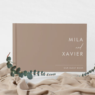 Sand & Ivory   Modern Minimal Wedding Guestbook