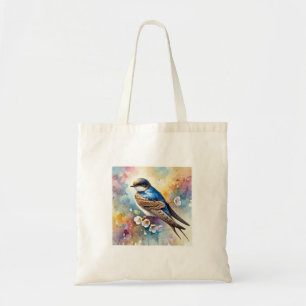 Sand Martin Bird 070824AREF106 - Watercolor Tote Bag