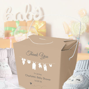 Sand Minimalist Gender Neutral Baby Shower Favour Box