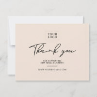 Sand | Modern Lettering Business Thank You Card