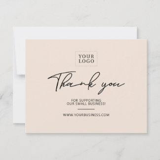 Sand | Modern Lettering Business Thank You Card