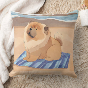 SAND N' SEA  Chow Chow Throw Pillow