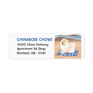 SAND N' SEA Cream Chow address labels