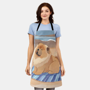 SAND N' SEA Red Chow Chow dog Apron