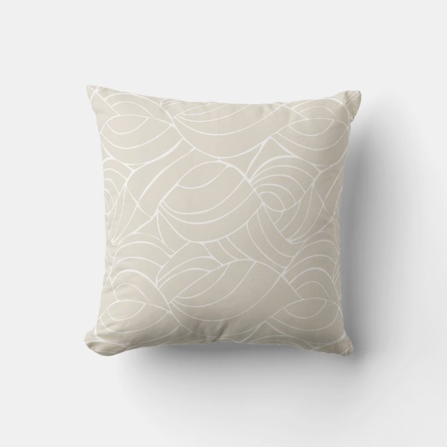 Sand Ocean Waves Throw Pillow (Front)