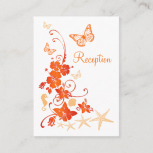 Sand, Orange, White Tropical Beach Enclosure Card