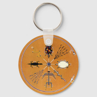 Sand Painting Native American Tribal Key Ring