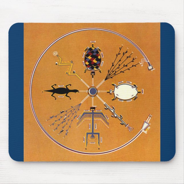 Sand Painting Native American Tribal Mouse Mat (Front)