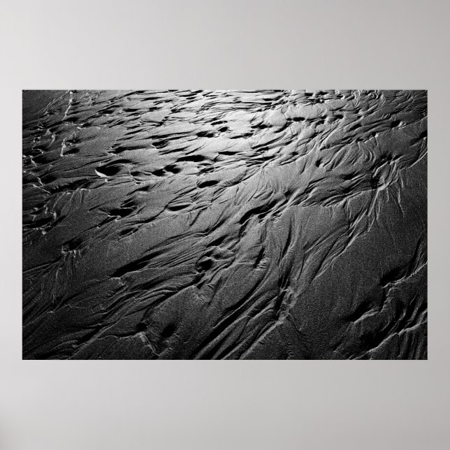 Sand patterns on a beach poster (Front)