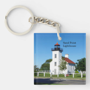 Sand Point Lighthouse acrylic key chain