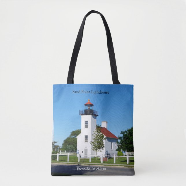 Sand Point Lighthouse all over tote bag (Front)