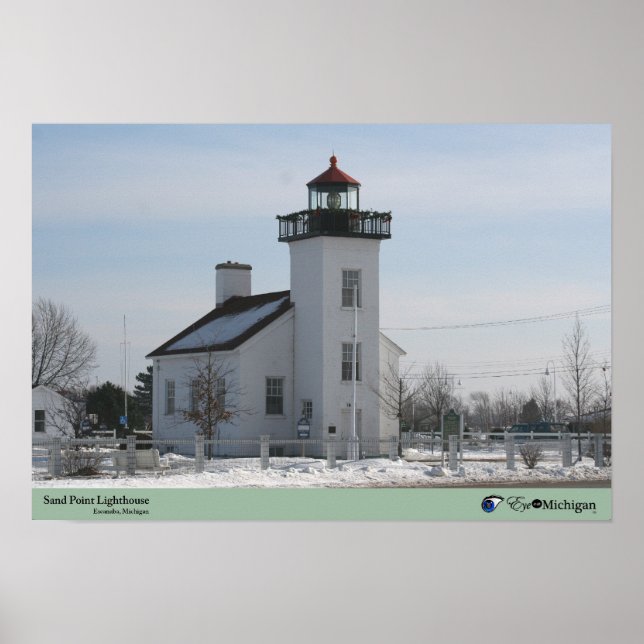 Sand Point Lighthouse - Escanaba, MI Poster (Front)