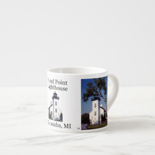 Sand Point Lighthouse espresso mug