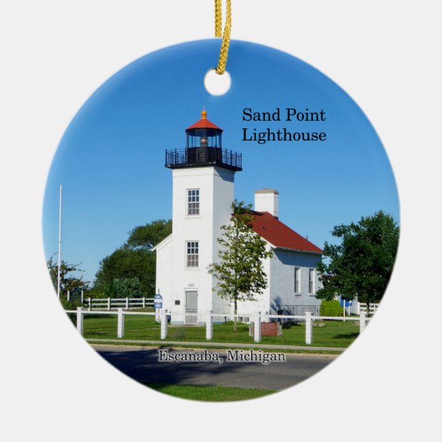 Sand Point Lighthouse ornament (Front)