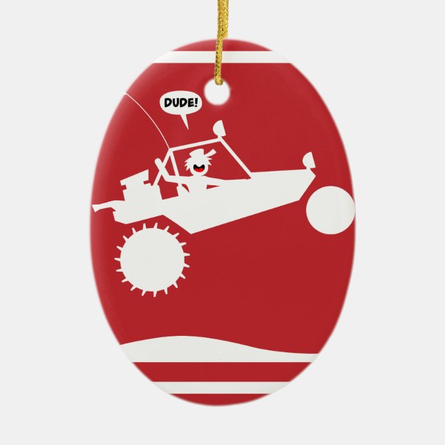 SAND RAIL AIR Warning Signs Ceramic Tree Decoration (Front)