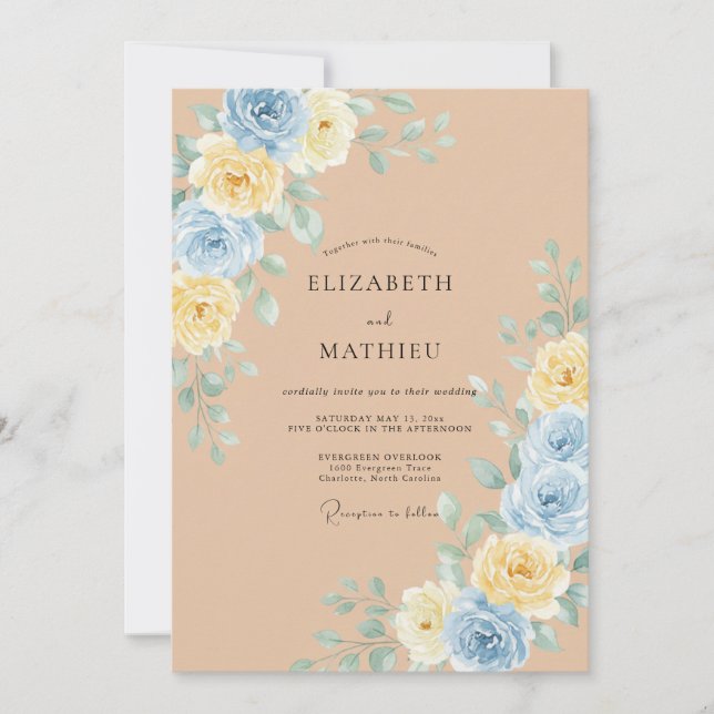 Sand Refined Bohemian Wedding Invitation (Front)