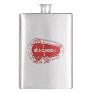 Sand Rock Alabama Rock Climbing Carabiner Hip Flask