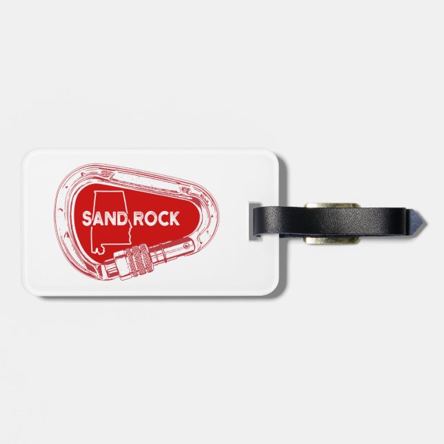 Sand Rock Alabama Rock Climbing Carabiner Luggage Tag (Back Horizontal)