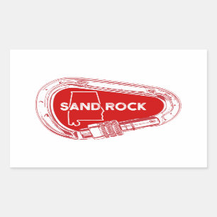 Sand Rock Alabama Rock Climbing Carabiner Rectangular Sticker