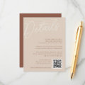 Sand | Script Watermark All-in-One Details Enclosure Card | Zazzle