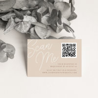 Sand | Script Watermark QR Code RSVP