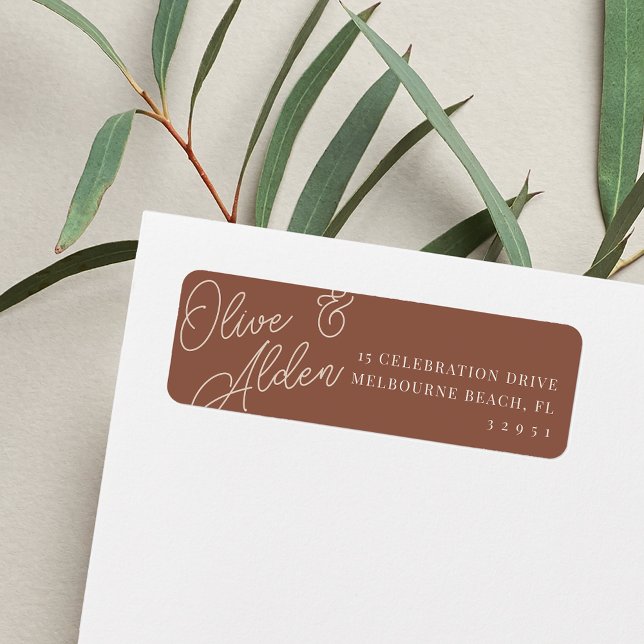 Sand | Script Watermark Wedding Return Address (Creator Uploaded)