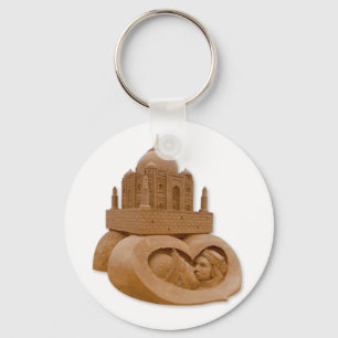 Sand sculpture of Taj Mahal by Sudarsan Pattnaik Key Ring