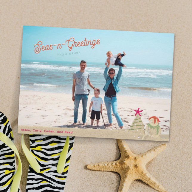 Sand Sculptures Photo Christmas Card (Creator Uploaded)