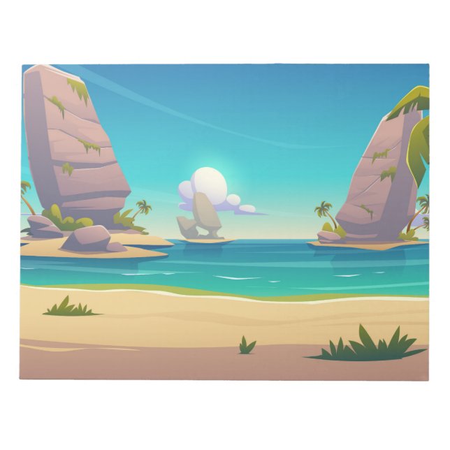 Sand sea beach Notepad (Front)