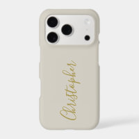 Sand Stone Gold Script Name Minimal Monogram Men 