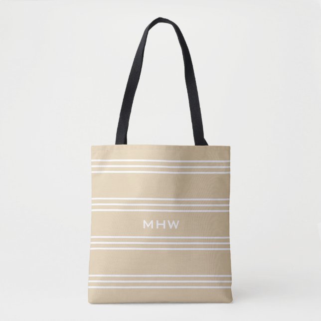 Sand Stripes custom monogram bags (Front)