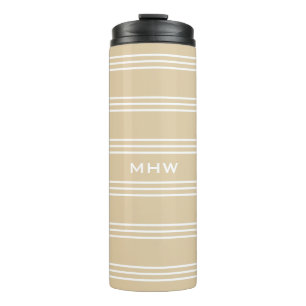 Sand Stripes custom monogram tumbler