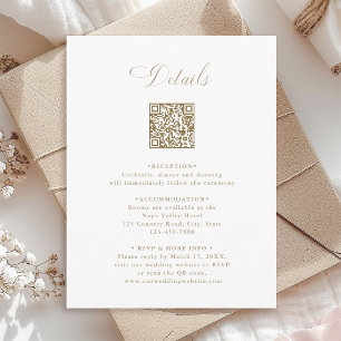 Sand Stylish Calligraphy Wedding Details Enclosure Card