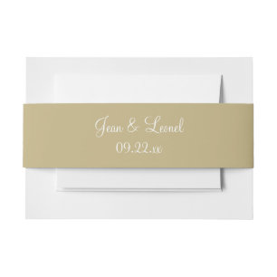 Sand Stylish Colour Invitation Belly Band