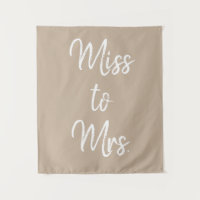 Sand Tan Khaki Miss to Mrs Banner Bridal Shower