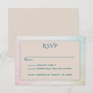 Sand Tan Simple Attendance RSVP Card