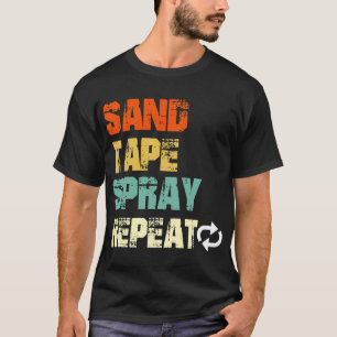 Sand Tape Spray Repeat Automotive Car Painters Gif T-Shirt
