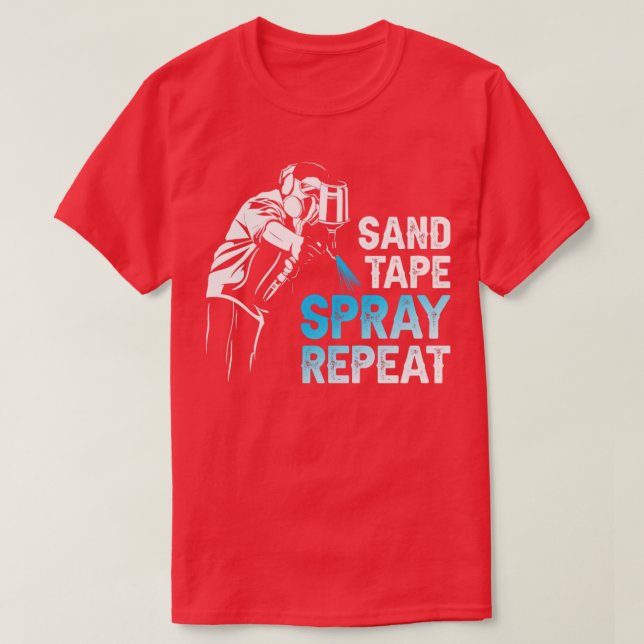 Sand Tape Spray Repeat T-Shirt (Design Front)