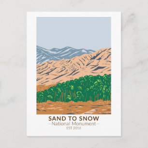 Sand to Snow National Monument California Vintage Postcard