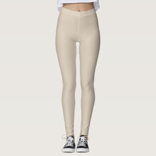 Sand Tone Beige Solid Colour Studio Clay MQ2-27 Leggings