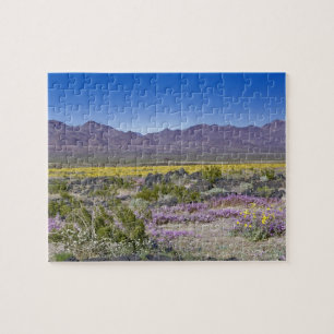 Sand Verbena & Desert Gold at Amboy Crater, CA, Jigsaw Puzzle