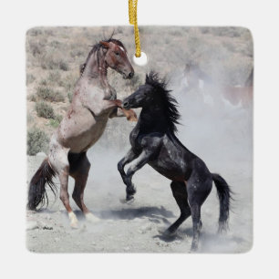 Sand Wash Basin Wild Horses Ceramic Ornament