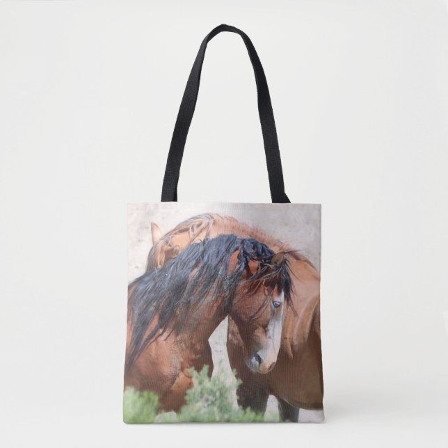 Sand Wash Basin Wild Horses Tote Bag (Front)