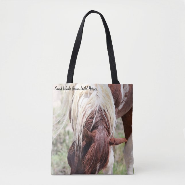 Sand Wash Basin Wild Horses Tote Bag (Front)