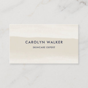 Sand Watercolor Wash - Modern Minimalist Business Card