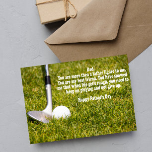 Sand Wedge With Golf Ball Father's Day Card