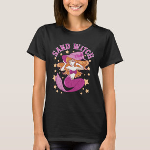 Sand Witch Halloween Mermaid Witch Costume T-Shirt